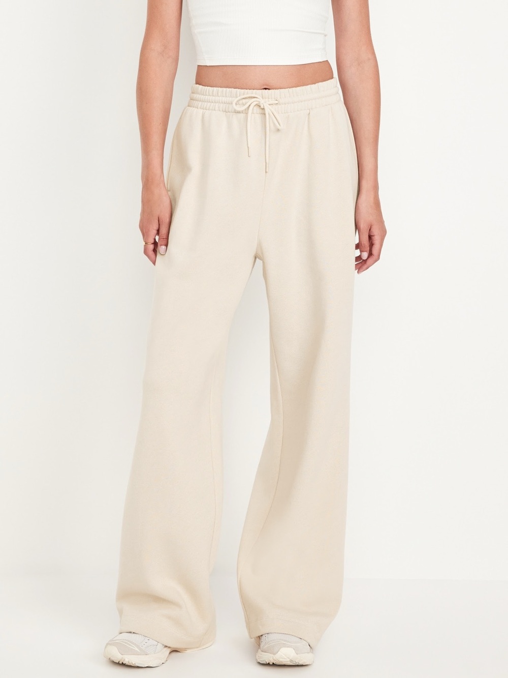 SoComfy Wide-Leg Sweatpants in color Wish Bone